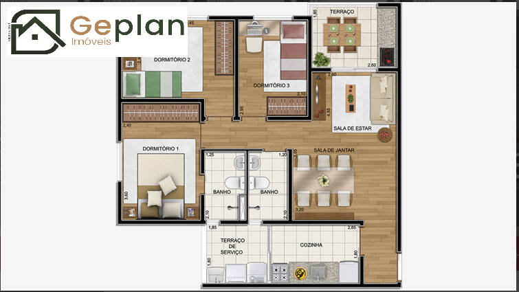 Apartamento à venda com 3 quartos, 69m² - Foto 13