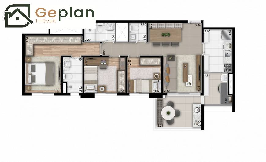 Apartamento à venda com 3 quartos, 88115m² - Foto 32